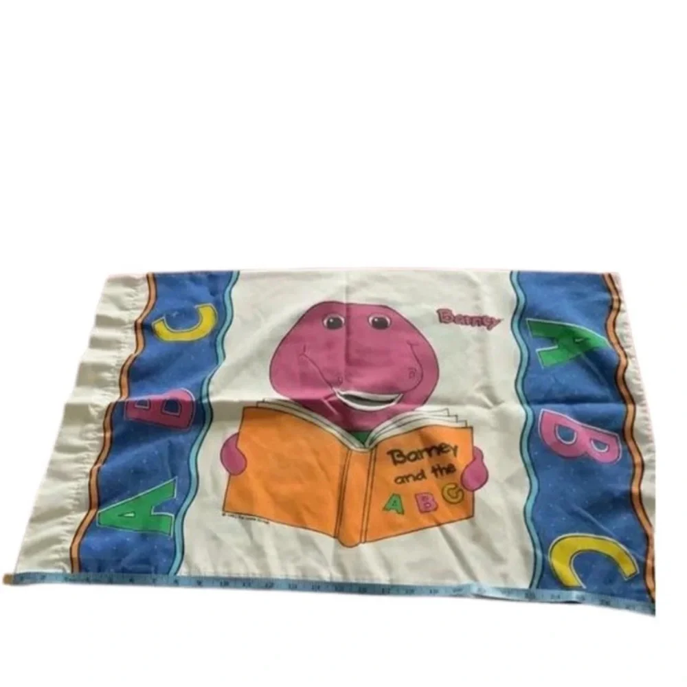 Vintage 1993 Barney and baby bop single pillow case retro nostalgia